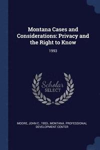 bokomslag Montana Cases and Considerations