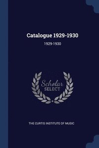 bokomslag Catalogue 1929-1930