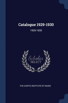bokomslag Catalogue 1929-1930