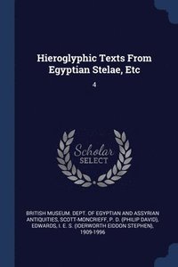 bokomslag Hieroglyphic Texts From Egyptian Stelae, Etc
