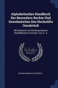 bokomslag Alphabetisches Handbuch Der Besondern Rechte Und Gewohnheiten Des Hochstifts Osnabrck