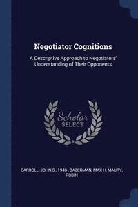 bokomslag Negotiator Cognitions