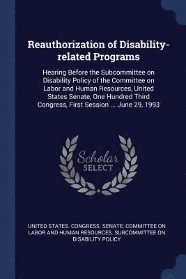 bokomslag Reauthorization of Disability-related Programs