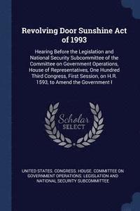 bokomslag Revolving Door Sunshine Act of 1993