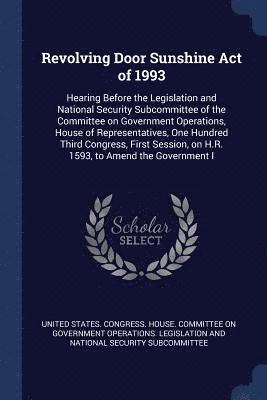 bokomslag Revolving Door Sunshine Act of 1993