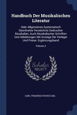 Handbuch Der Musikalischen Literatur 1
