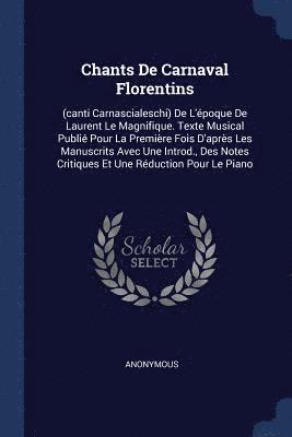 Chants De Carnaval Florentins 1