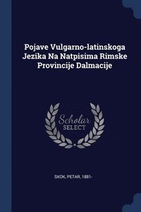 bokomslag Pojave Vulgarno-latinskoga Jezika Na Natpisima Rimske Provincije Dalmacije
