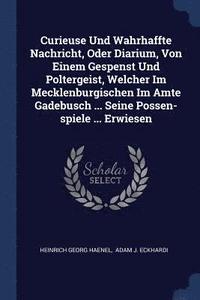 bokomslag Curieuse Und Wahrhaffte Nachricht, Oder Diarium, Von Einem Gespenst Und Poltergeist, Welcher Im Mecklenburgischen Im Amte Gadebusch ... Seine Possen-spiele ... Erwiesen