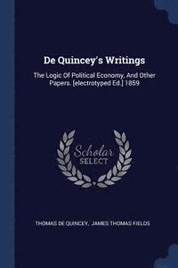bokomslag De Quincey's Writings