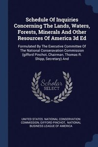 bokomslag Schedule Of Inquiries Concerning The Lands, Waters, Forests, Minerals And Other Resources Of America 3d Ed