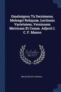 bokomslag Gmelegrou T Swzmena. Meleagri Reliqui, Lectionis Varietatem, Versionem Metricam Et Comm. Adjecit I. C. F. Manso