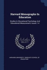 bokomslag Harvard Monographs In Education