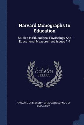 bokomslag Harvard Monographs In Education