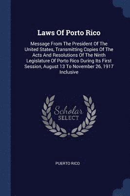 bokomslag Laws Of Porto Rico