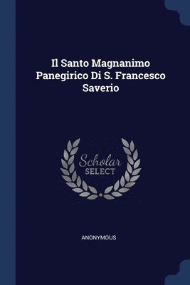 bokomslag Il Santo Magnanimo Panegirico Di S. Francesco Saverio