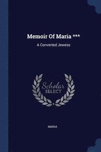 bokomslag Memoir Of Maria ***