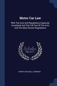 bokomslag Motor Car Law