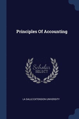 Principles Of Accounting, Häftad