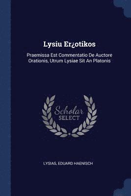 bokomslag Lysiu Er¿otikos