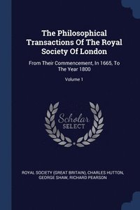 bokomslag The Philosophical Transactions Of The Royal Society Of London