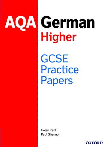 AQA GCSE German Higher Practice Papers (2016 specification) 1