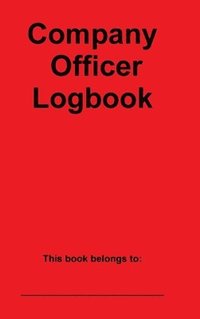 bokomslag Company Officer Logbook