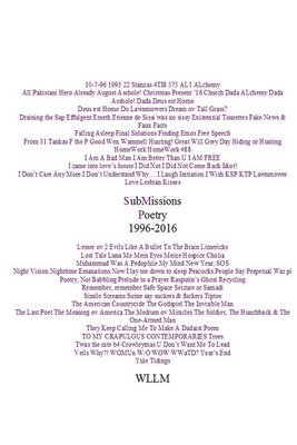 Wllm, WLLM - SubMissions Poetry 1996-2016, Häftad