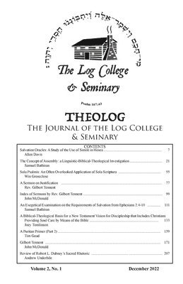 Theolog, Volume 2, Number 2 1