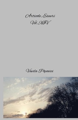 ARTICOLE, ESEURI Vol. XIV