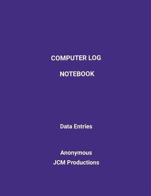 bokomslag Computer Log Notebook