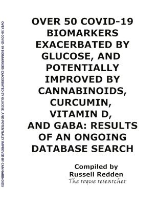 bokomslag Over 50 Covid-19 Biomarkers Exacerbated by Glucose, and Potentially Improved by Cannabinoids, Curcumin, Vitamin D, and Gaba