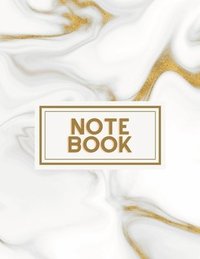 bokomslag White and Gold Granite Swirl Notebook