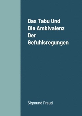 bokomslag Das Tabu Und Die Ambivalenz Der Gefuhlsregungen