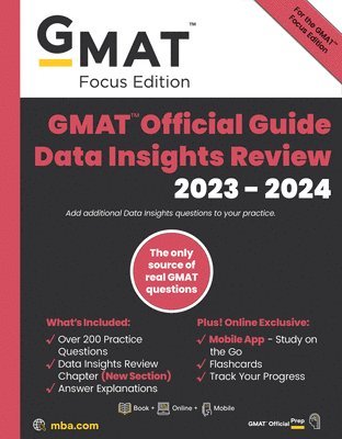 bokomslag GMAT Official Guide Data Insights Review 2023-2024, Focus Edition