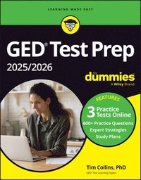 bokomslag GED Test Prep 2025 / 2026 for Dummies (+3 Practice Tests Online)