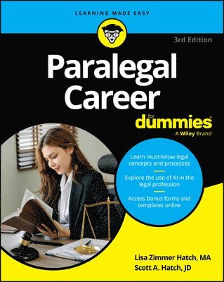 Lisa Zimmer Hatch, Scott A. Hatch, Scott A Hatch - Paralegal Career For Dummies, Häftad