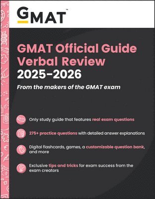 bokomslag GMAT Official Guide Verbal Review 2025 - 2026