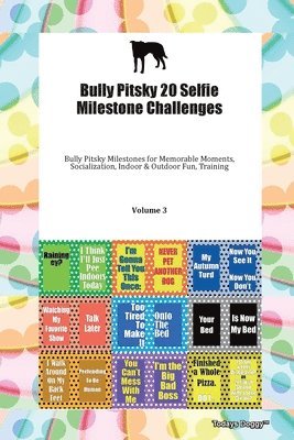 Bully Pitsky 20 Selfie Milestone Challenges Bully Pitsky Milestones For Memorable Moments, Socialization, Indoor & Outdoor Fun, Training Volume 3 1