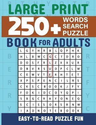 bokomslag Word Search Book 250 Word Puzzles with Solutions for Adults: Large Print Word Search Book for Adults