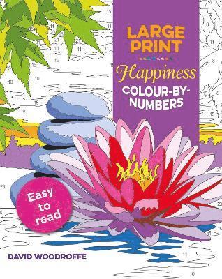 bokomslag Large Print Happiness Colour by Numbers