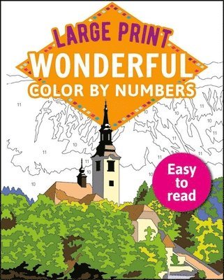 bokomslag Large Print Wonderful Color by Numbers: Easy to Read