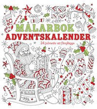bokomslag Målarbok adventskalender : 24 julmotiv att färglägga