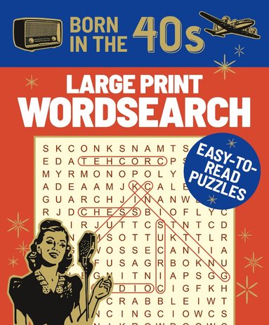 Eric Saunders - Born in the 40s Large Print Wordsearch, Häftad