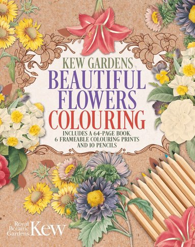 The Royal Botanic Gardens Kew - Kew Gardens Beautiful Flowers Colouring Kit, Häftad