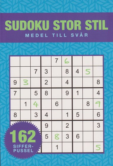 Sudoku Stor stil : Medel till svår, Storpocket