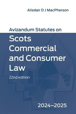 Avizandum Statutes on Scots Commercial and Consumer Law 1