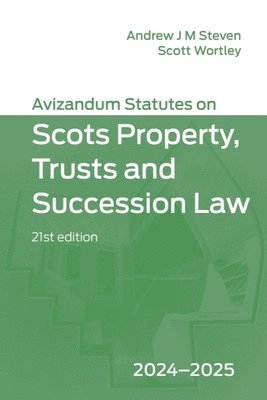 bokomslag Avizandum Statutes on Scots Property, Trusts and Succession Law