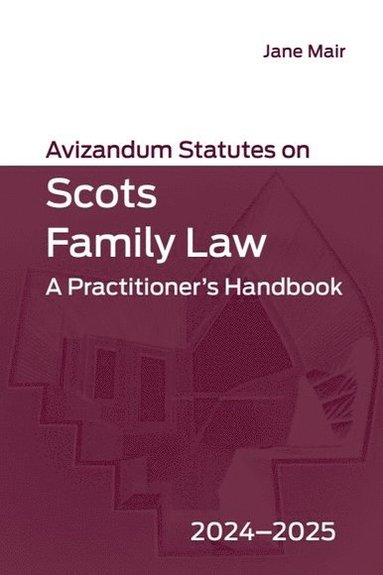 bokomslag Avizandum Statutes on Scots Family Law