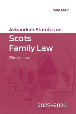 bokomslag Avizandum Statutes on Scots Family Law